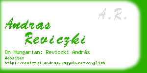 andras reviczki business card